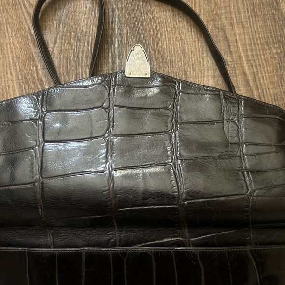 Nordstrom large vintage “crocodile leather”attaché case/briefcase large bag - Picture 12 of 12